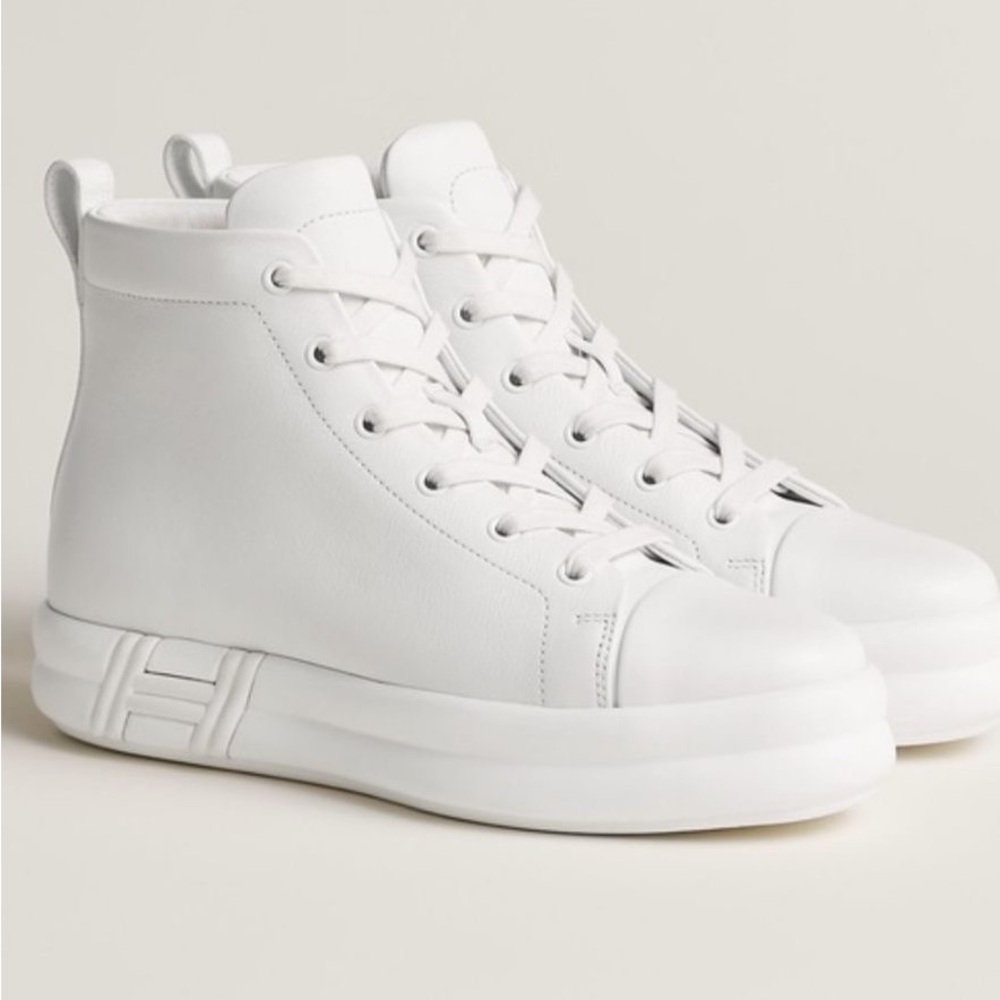 HERMES WHITE SNEAKERS Size 37 NEW WITH TAGS
